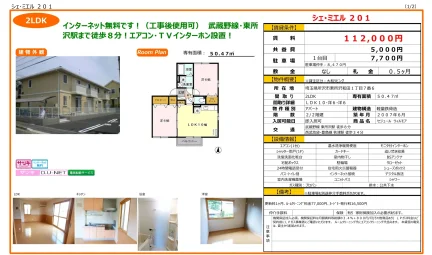 セジュール ウィルモア 201号 0