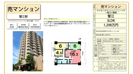 ライオンズマンションニューシティ蟹江六番館 1405号 0