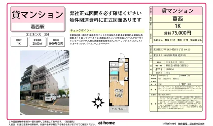 Studio Condo Near Station in Nakakasai 0
