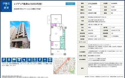 レジディア島津山 0203号 0