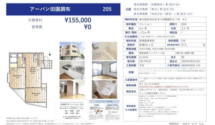 アーバン田園調布 205号 0