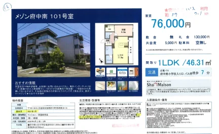 メゾン府中南 101号室 101号 0