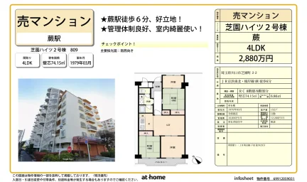 芝園ハイツ2号棟 809号 0