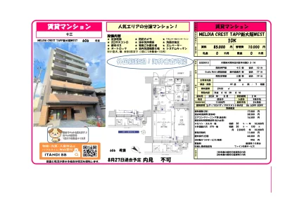 メルディア クレスト タップ 新大阪WEST 1DK 0