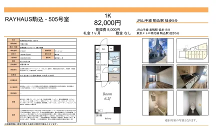 RAYHAUS 駒込 505号 0