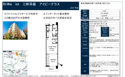ブリリアist 三軒茶屋アイビーテラス 204号 0