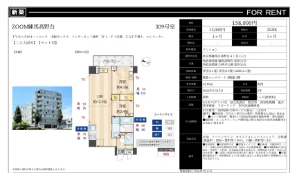 ZOOM練馬高野台 309号 0