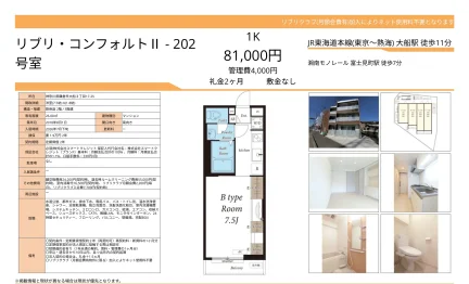 リブリ・コンフォルト II 202号 0