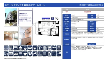 ステージグランデ千歳烏山アジールコート 101号 0