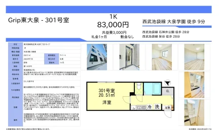 Grip東大泉 301号 0