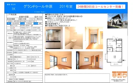 グランドゥール中原 201号 0