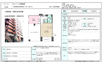 クレベール西新宿 1303号 0