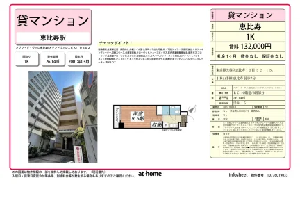 Studio Condo Near Station in Ebisu ebisugadempureisu(chikai.kais 0