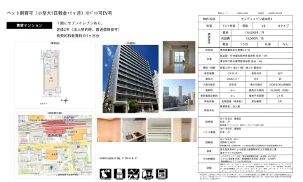 エスティメゾン錦糸町 1111号 0