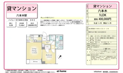 ハイレーゼ六本木三河台 303 303号 0
