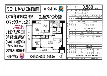 3-Bedroom Condo Near Station in Okubocho ekimae 0