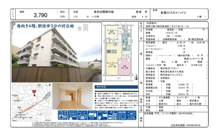 多摩川スカイハイツ 4階 0