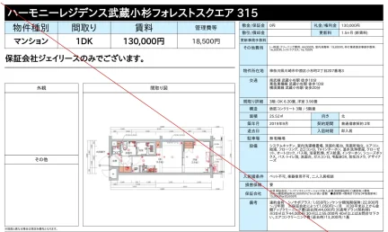 ハーモニーレジデンス武蔵小杉フォレストスクエア 315 0