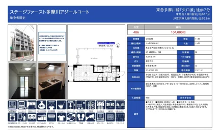ステージファースト多摩川アジールコート 406号 0