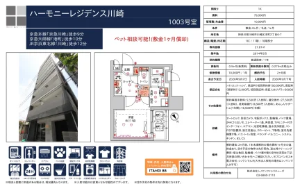 ハーモニーレジデンス川崎 1003号 0