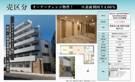 BCITY APARTMENT SAHINAGAWA WEST208号室 208号 0