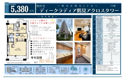 ディークラディア鶴見アクロスタワー 11号 0