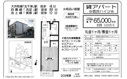 若井ハイツ 203号 0