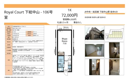 Royal Court 下総中山 106号 106号 0