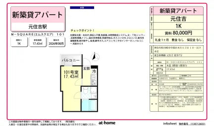 Brand New Studio Condo Near Station in Kizuki gioncho 0
