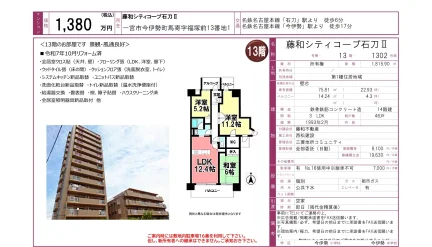 藤和シティコープ石刀Ⅱ 1302号 0