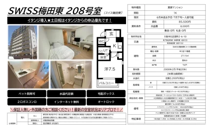 SWISS梅田東 208号 0