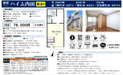ハイム内田 102 0