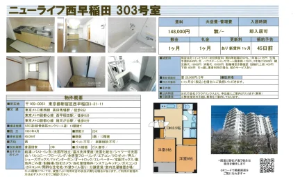 ニューライフ西早稲田 303号室 303号 0