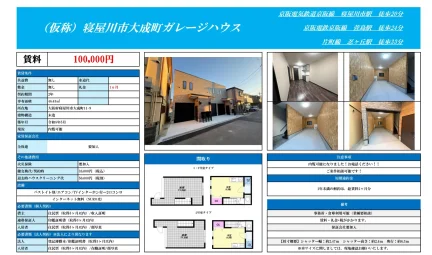 (仮称) 寝屋川市大成町ガレージハウス 0