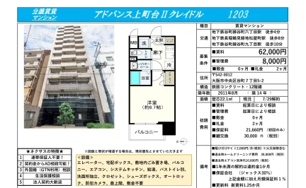アドバンス上町台Ⅱクレイドル 1203 0