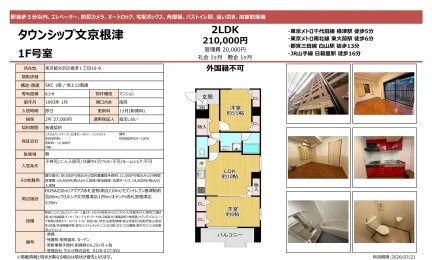 タウンシップ文京根津 1F号 0