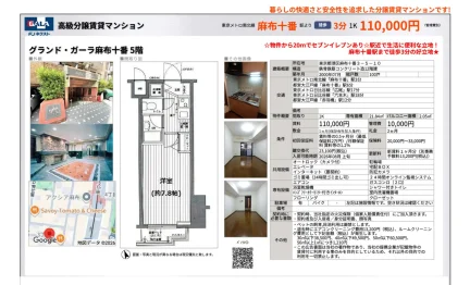 GALA 高級分譲賃貸マンション 1K 0