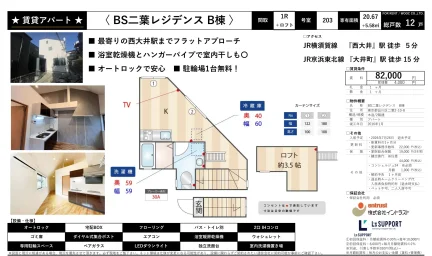 BS二葉レジデンス B棟 203号 0