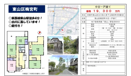 東山区梅宮町中古一戸建て 0