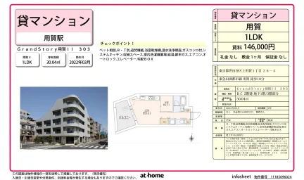 Modern 1LDK Condo in Kamiyoga 0