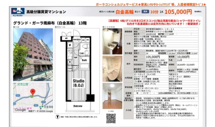 GALA 高級分譲賃貸マンション 1K 0