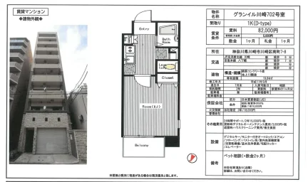 グランイル川崎702号室 702号 0