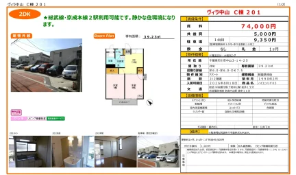 ヴィラ中山 C棟 201号 0