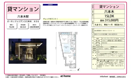 オーキッドレジデンス六本木 406 406 0