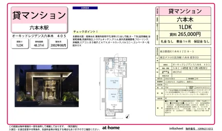 オーキッドレジデンス六本木 405 405号 0