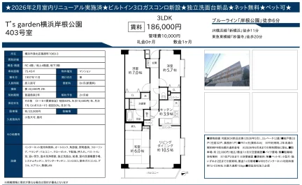 T's garden 横浜岸根公園 403号 0