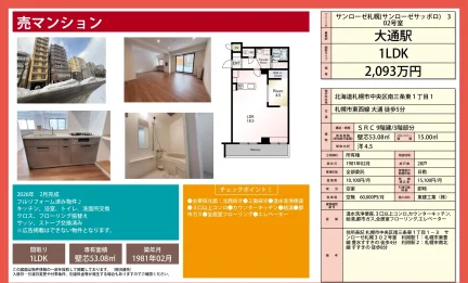 サンローゼ札幌 302号 0