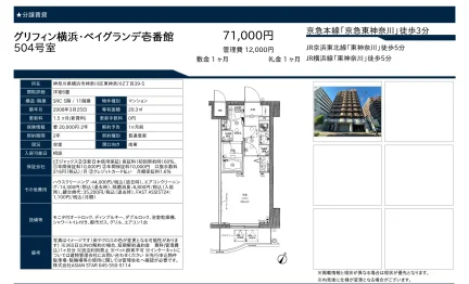 グリフィン横浜・ ベイグランデ壱番館 504号 0