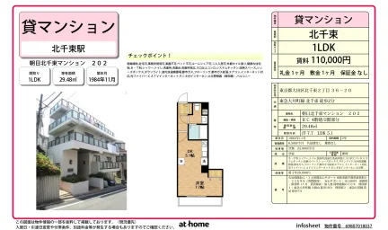 朝日北千束マンション 202 202 0