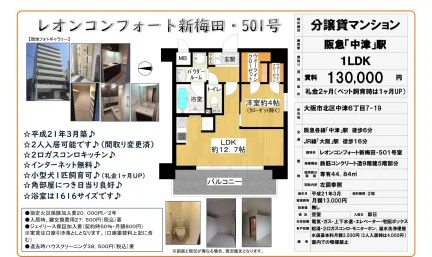 レオンコンフォート新梅田 501号 0